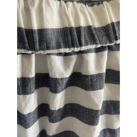 Ann Taylor Loft Skirt Striped Cotton Pull-on Small - Picture 5 of 7
